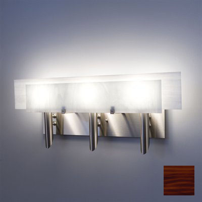 Picture of WPT Design Dessy3 - RB-CVWH Light Three Incadescent Wall Sconce - Curved Back White-Front Rootbeer