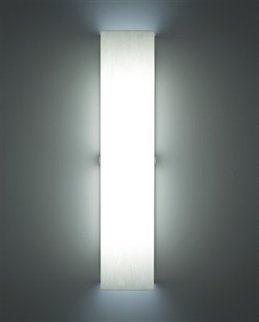 Picture of WPT Design CHAN - Std  - SV - WH 28 x 6 Standard 2 Light Channel Channel Tall Fluorescent Wall Sconce - White