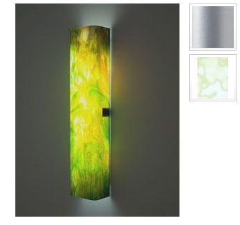 Picture of WPT Design CHAN - Std - SV - SN 28 x 6 Standard 2 Light Channel Channel Tall Fluorescent Wall Sconce - Snow