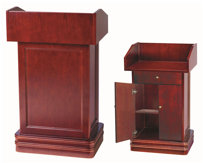 Picture of Aarco Products Pod-2 Aarco Products Pod-2 Podium. Crafted With All Hardwood Design And Classic Cherry Finish. Size 29 1/8 In.Lx21 5/8 In.Wx47 1/4 In.H.