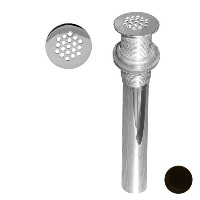 Grid Strainer Lav Drain without Overflow Holes - Oil Rubbed Bronze
