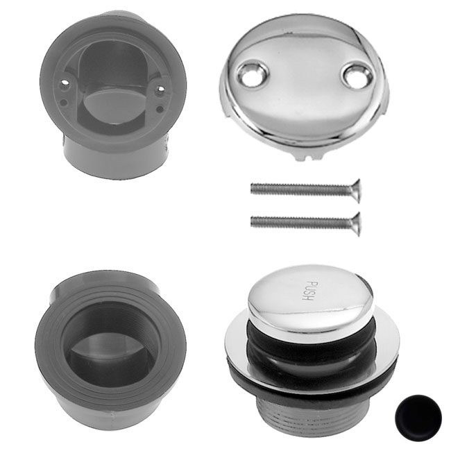 Tip Toe Sch. 40 ABS Plumber's Pack W/ Two-Hole Elbow in Powdercoated Flat Black