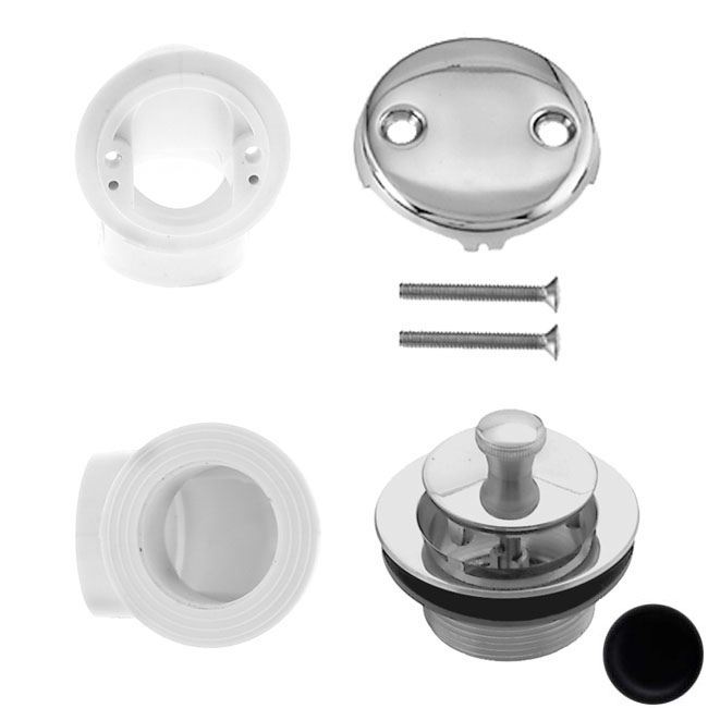 1.5 in. Schedule 40 PVC Twist and Close Plumbers Pack - Powder Coat Flat Black