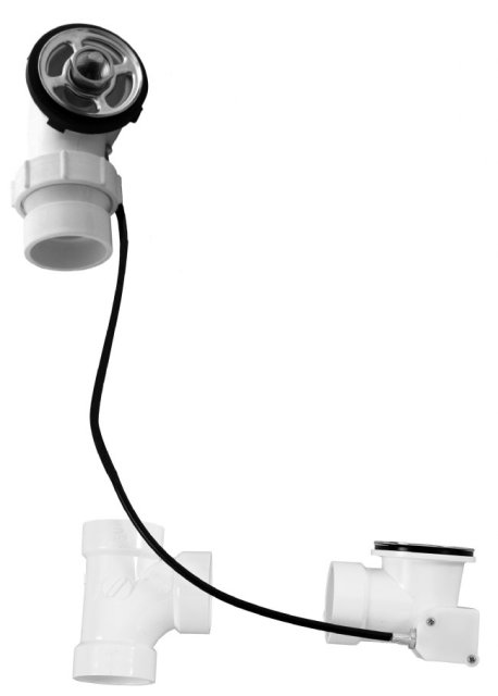 D50P45BJ-LT Ball Joint Head PVC 45 in. Cable Drived Bath Waste and Overflow Less Trim - PVD Polished Brass