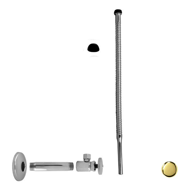 D103K15-01 .5 in. IPS x .38 in. x 15 in. Corrugated Riser Kit - PVD Polished Brass