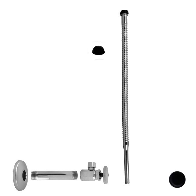 5 in. IPS x .38 in. x 15 in. Corrugated Riser Kit - Powder Coat Flat Black