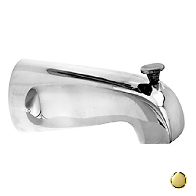 Brass Nose Diverter Tub Spout - PVD Polished Brass - 5 in.