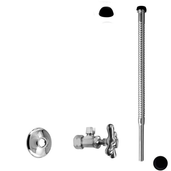D105K12X-62 .5 in. Nominal x .38 in. x 12 in. Corrugated Riser Kit with Cross Handle - Powder Coat Flat Black