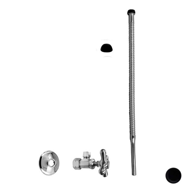 D105K15X-62 .5 in. Nominal x .38 in. x 15 in. Corrugated Riser Kit with Cross Handle - Powder Coat Flat Black