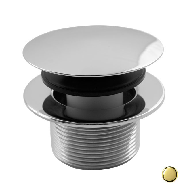 1.5 in. Round Mushroom Tip Toe Bath Drain - PVD Polished Brass