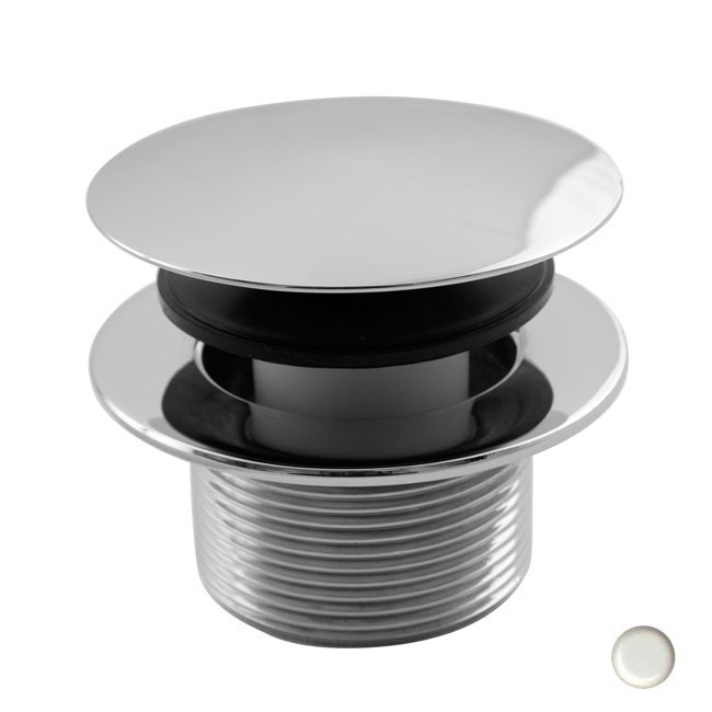 1.5 in. Round Mushroom Tip Toe Bath Drain - Powder Coat White