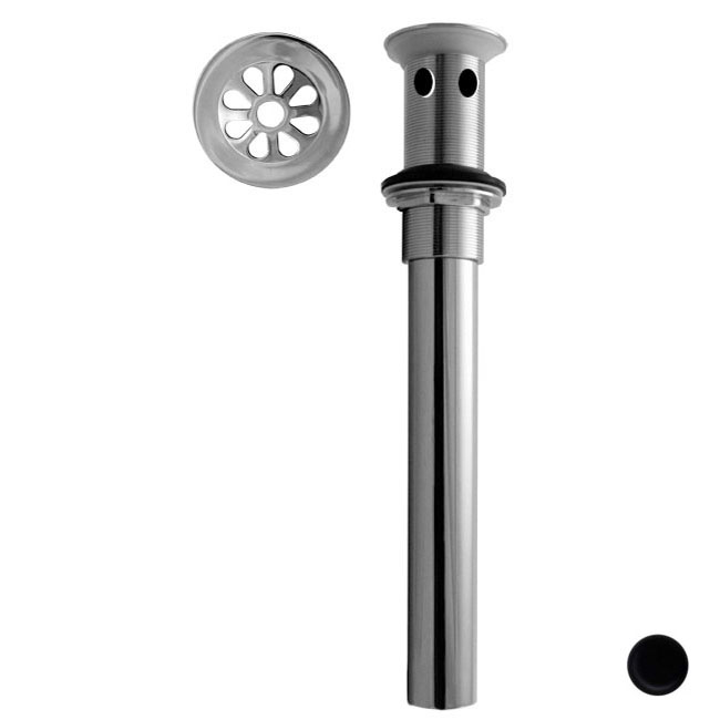 High Flow Grid Drain with Overflow Holes - Powder Coat Flat Black