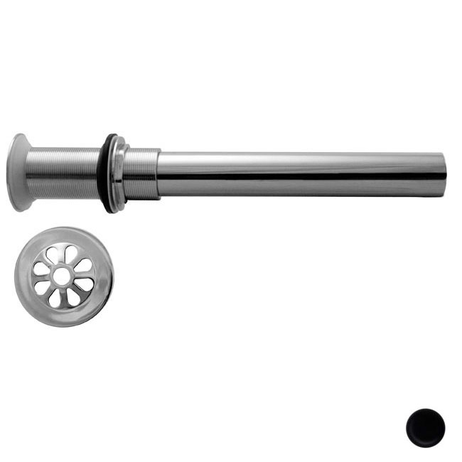 High Flow Grid Drain No Overflow Holes - Powder Coat Flat Black