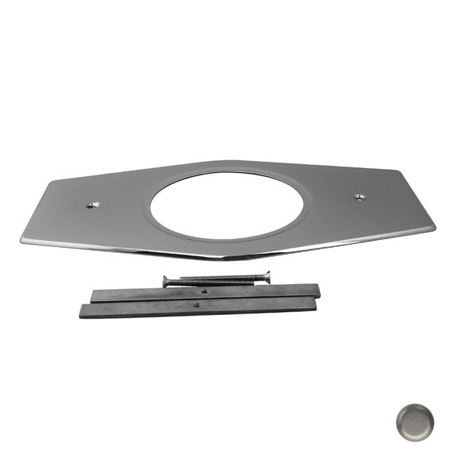 1-Hole Remodel Plate - Satin Nickel - 13in. Width - Durable Covering Solution