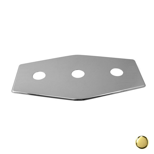 3-Hole Remodel Plate in PVD Polished Brass