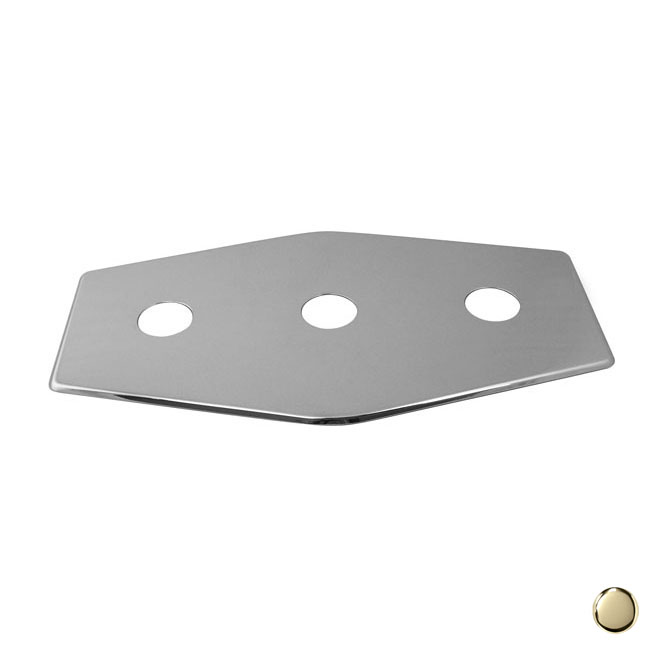 3-Hole Remodel Plate in Polished Brass