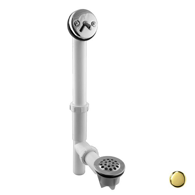 Tubular Trip Lever Bath Waste - White - 1.5 in.