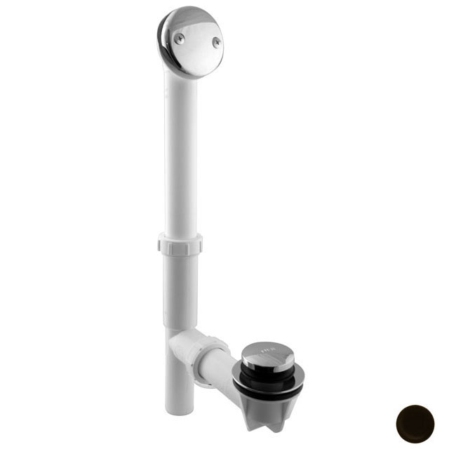 14" Bathtub Assembly with Tip-Toe Drain and 2-Hole Overflow, Oil Rubbed Bronze