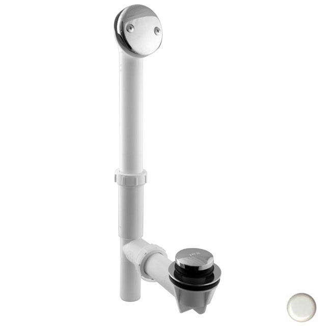 Tubular Tip Toe Bath Waste - Powder Coat White