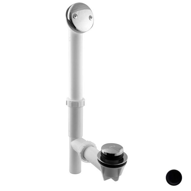 Tubular Tip Toe Bath Waste - Powder Coat Flat Black