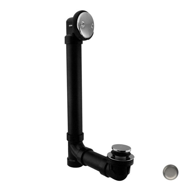 D4931-07 1.5 in. Schedule 40 ABS Tip Toe Bath Waste with 2 Hole Faceplate in Satin Nickel