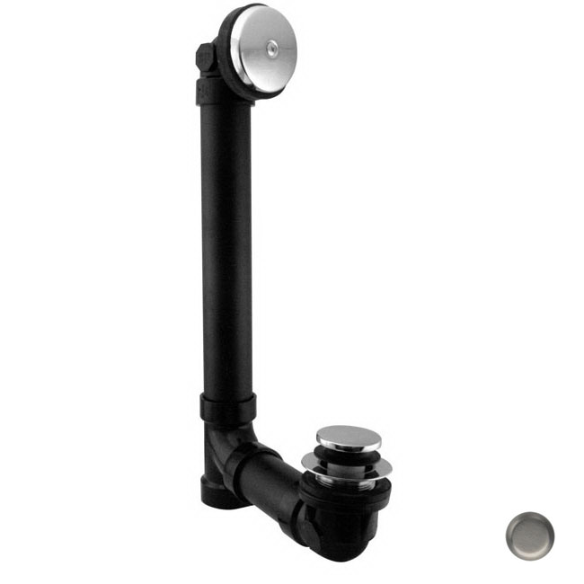 D49311-07 1.5 in. Schedule 40 ABS Tip Toe Bath Waste with 1 Hole Faceplate in Satin Nickel