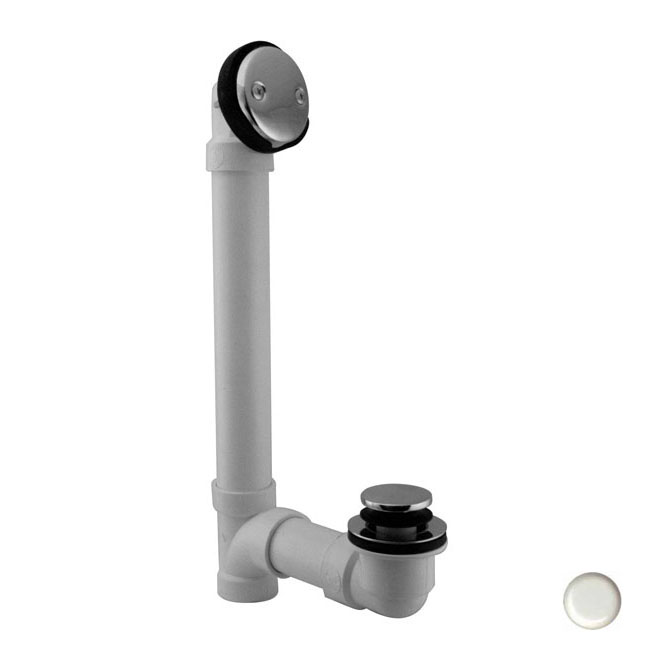 Schedule 40 PVC Tip Toe Bath Waste - Powder Coat White