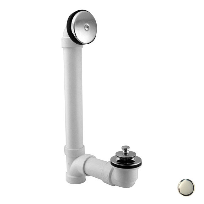 1.5 in. Schedule 40 PVC Twist and Close Bath Waste - Polished Nickel