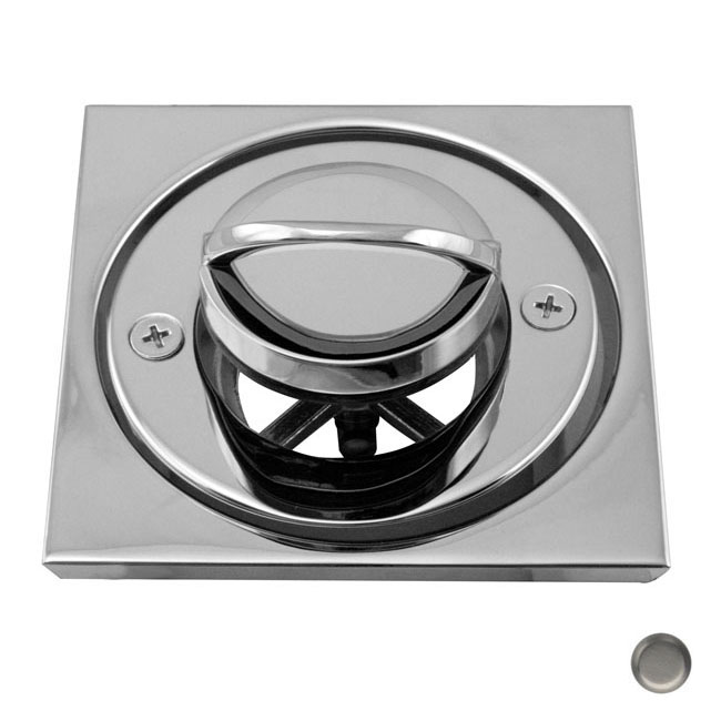 Roman Tub Drain with D315 Tile Square - Satin Nickel