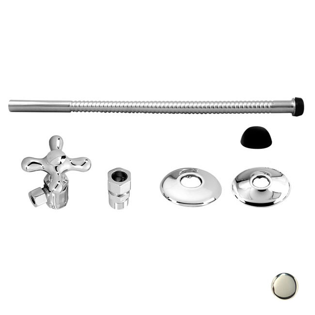Universal Toilet Kit with Cross Handle - Polished Nickel