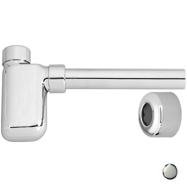 1.25 in. x 1.25 in. Flat Euro Trap with Box Flange - Polished Chrome