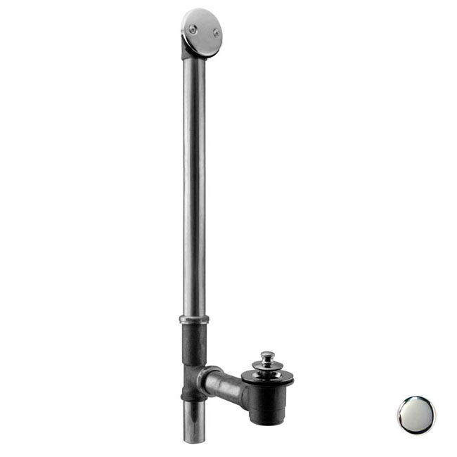 Twist and Close Bath Waste and Overflow with 2 Hole Faceplate - Polished Chrome
