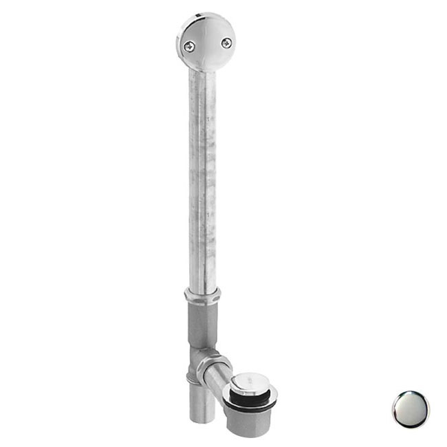 D326-26 Tip Toe Waste and Overflow with Two Hole Faceplate - Polished Chrome