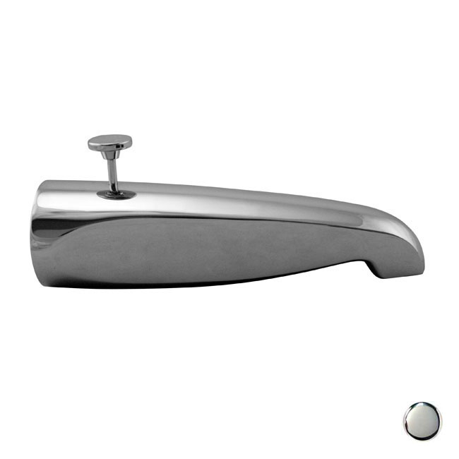 8.5 in. Brass Rear Diverter Tub Spout in Polished Chrome