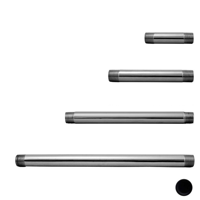 D12124-62 .5 in. x 24 in. IPS Pipe Nipple - Powder Coat Flat Black.