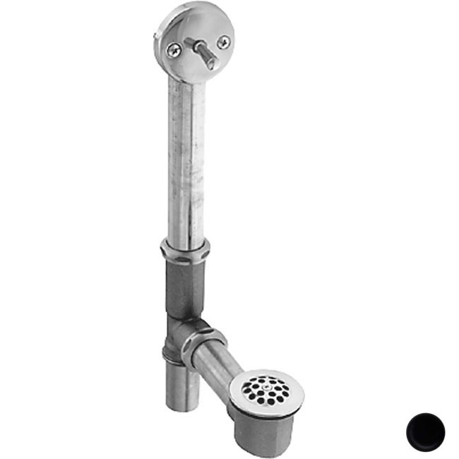 D323-62 Trip Lever Bath Waste and Overflow with Beehive Strainer - Powder Coat Flat Black