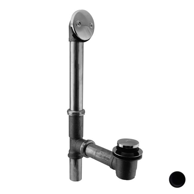 Tip Toe Bath Waste and Overflow - Powder Coat Flat Black