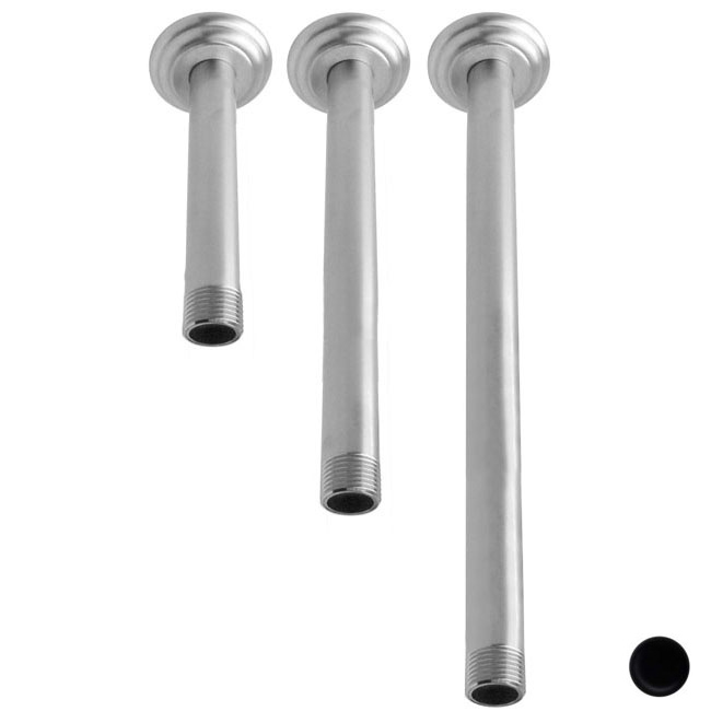 Ceiling Shower Arm with Heavy Duty Flanges - Powder Coat Flat Black - 24 Inches -  DeluxDesigns, DE3273956