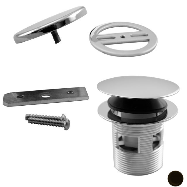 Integrated Round Tip Toe Bath Drain Kit - Oil Rubbed Bronze