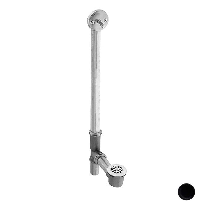 D324-62 Trip Lever Bath Waste and Overflow with Beehive Strainer - Powder Coat Flat Black