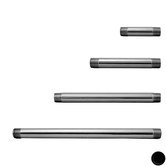 D12136-62 .5 in. x 36 in. IPS Pipe Nipple - Powder Coat Flat Black