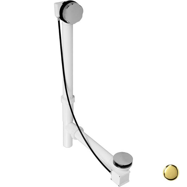Tubular Cable Drive Bath Waste and Overflow - PVD Polished Brass