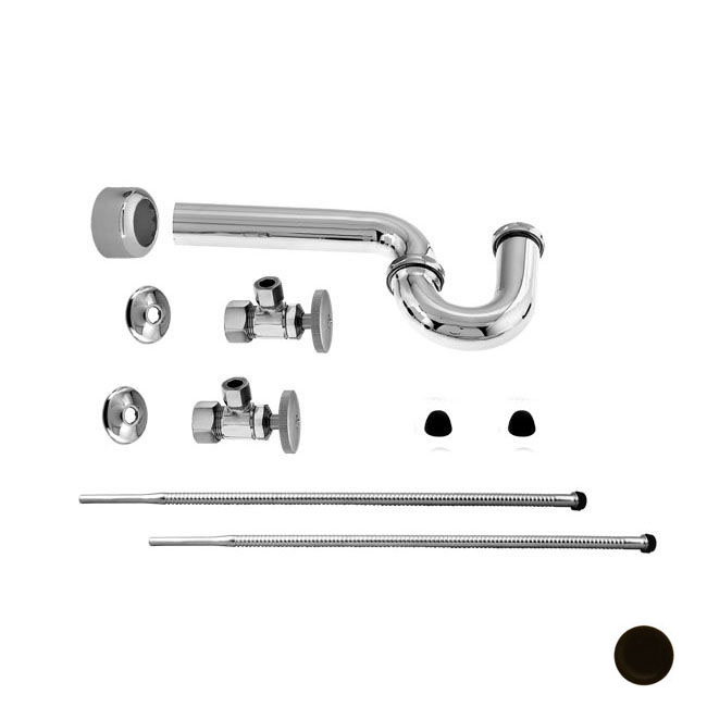 Round Handle Corrugated Pedestal Kit - Oil Rubbed Bronze