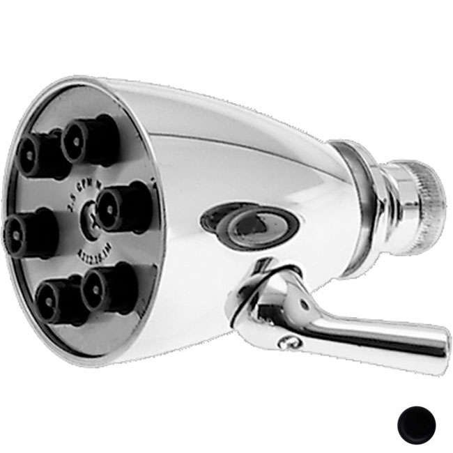 Picture of Westbrass D308-62  6-Jet Shower Head - Powder Coat Flat Black