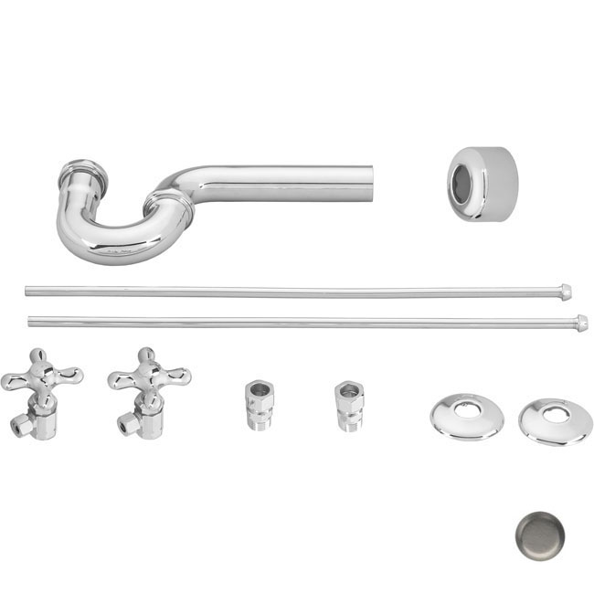 Cross Handle Traditional Pedestal Kit - Satin Nickel