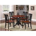 Wooden Imports Furniture BT5-BLK-W 5 PC Bristol Round Kitchen 36 in. Table and 4 Chairs with Wood seat in Black & Cherry Wooden Imports Furniture BT5-BLK-W 5 PC Bristol Round Kitchen 36 in. Table and 4 Chairs with Wood seat in Black & Cherry