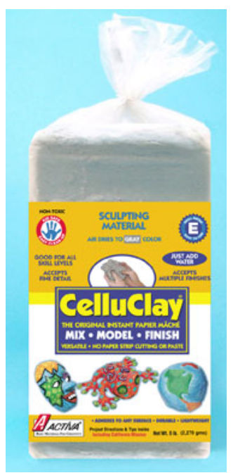 Picture of Activa 105 Activa Celluclay The Original Instant Paper Mache Sculpting Material Gray 5 Lb - Pkg