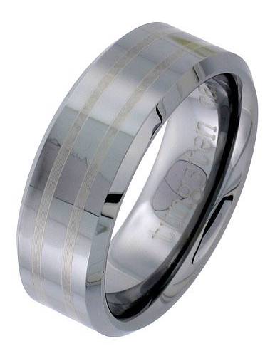 TUNGSTEN  WEDDING BAND - Size 8.5