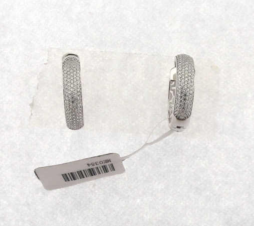 Ne354 Micro Pave Silver And Cz Earring