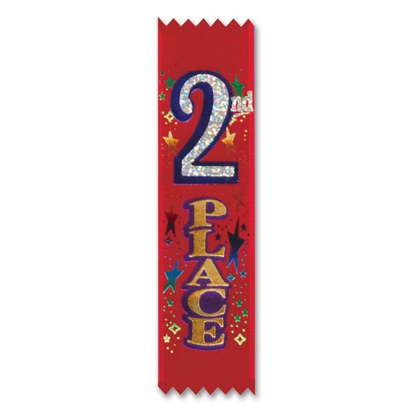 Beistle 1 1/2" X 6 1/4" 2Nd Place Value Pack Ribbon, 3/Pack (Vp002)